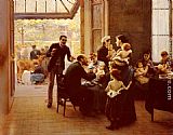 Jules Scalbert Hommage a Louis Pasteur painting